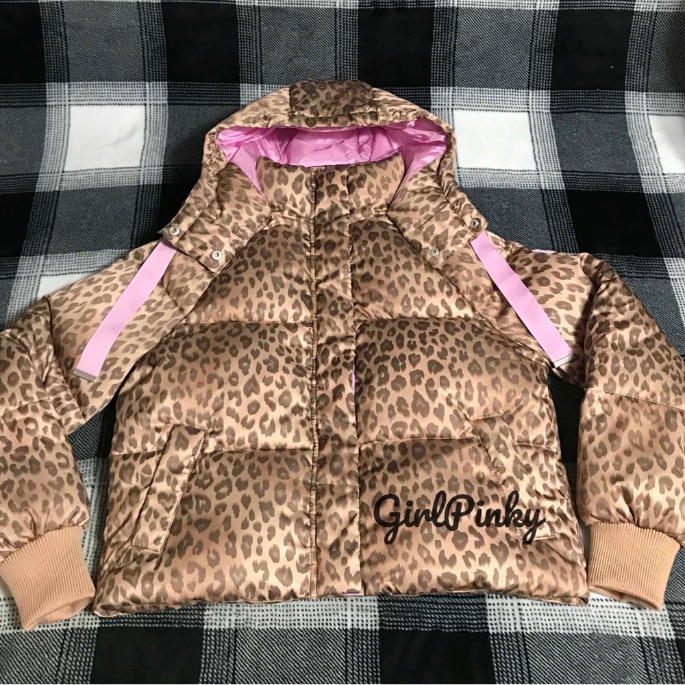 PINK Victoria's Secret Leopard Print Marshmallow Puffer Jacket NEW XS-XXL - Picture 1 of 14